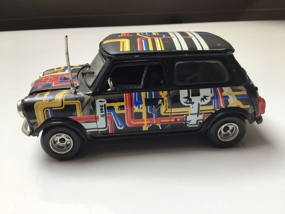 Mini Cooper Polistil 1/25 - Orange, Métal, Année 1976 (occasion, état D'usage)