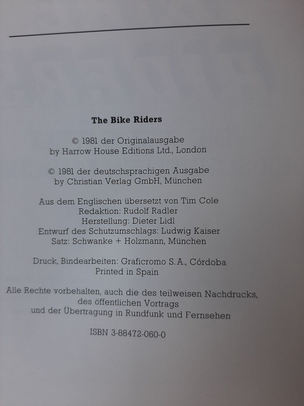 Libri: Bike Riders, Bildband – Usato da Basel venduto da kouki51 4
