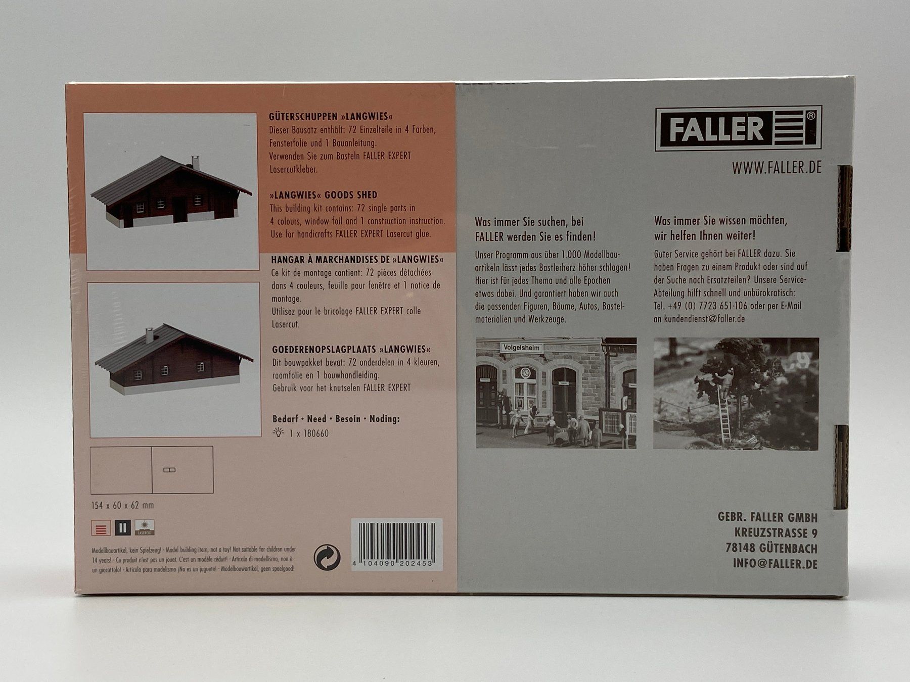 Faller Modellini di ferrovie: Faller 120245 H0 Güterschuppen Langwies – Nuovo e nell'imballaggio originale da Neukirch an der Thur venduto da MoBa-Artikel 1