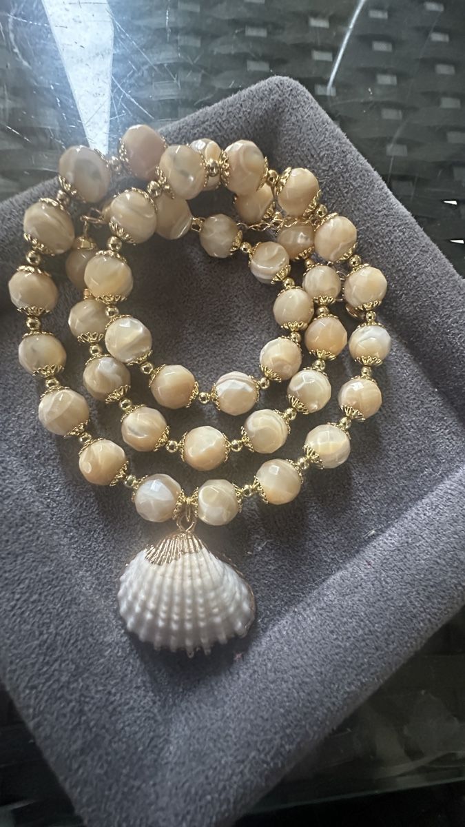 Catenine: Halskette mit Perlmutt Muscheln Perlen – Nuovo e nell'imballaggio originale da Kriens venduto da Hortensie6 6
