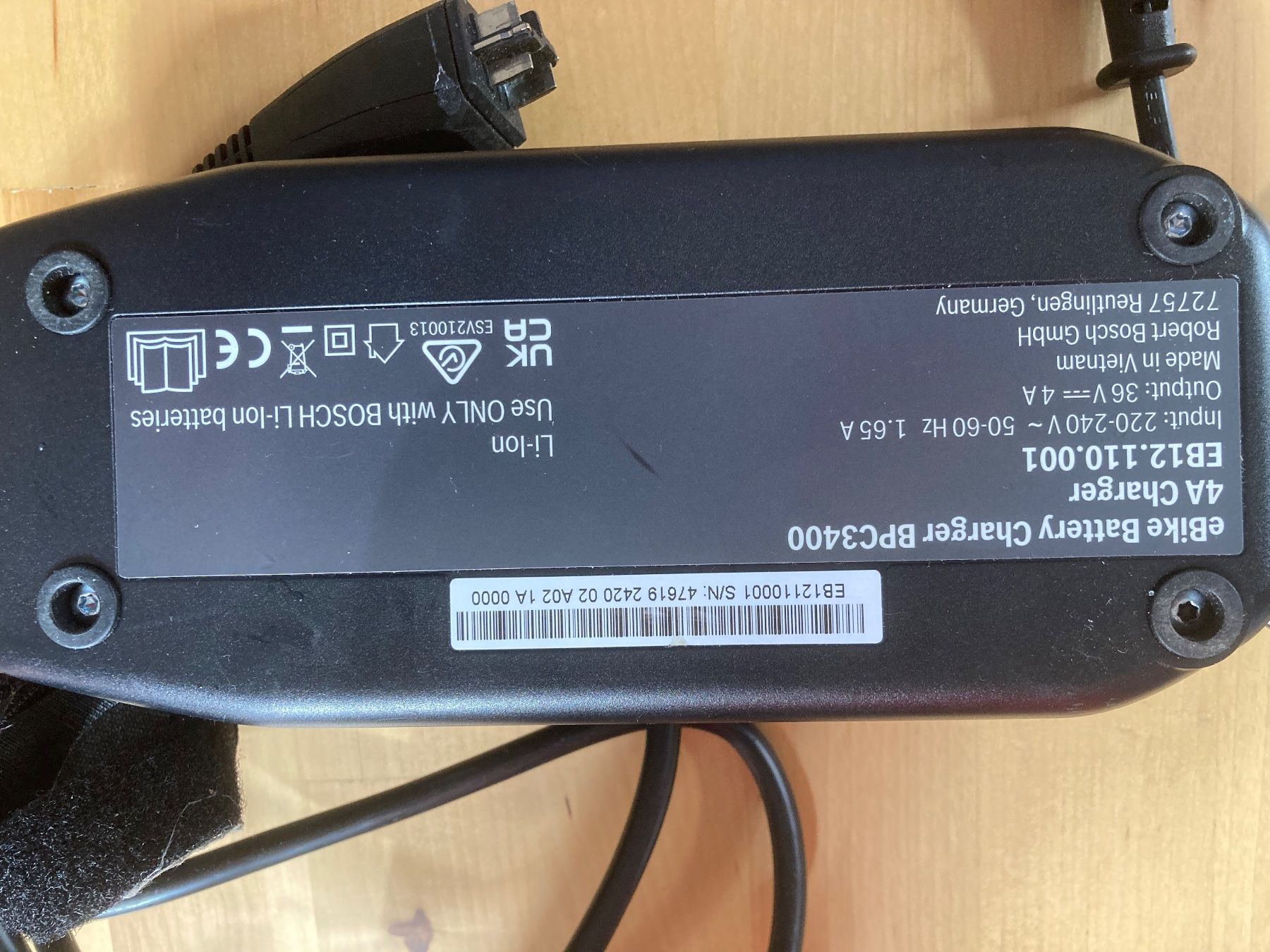 Bosch Caricabatterie: eBike Battery Charger BPC3400 – Usato da Brig venduto da Dani691 1