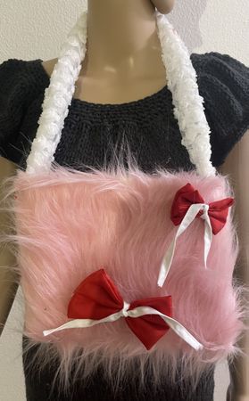 Rosa Tasche mit Schleifen, Neu, Perfekt für den Somm