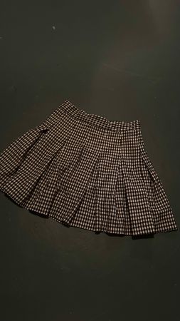 Karierter schwarz weiss Rock/Jupe Gr. S