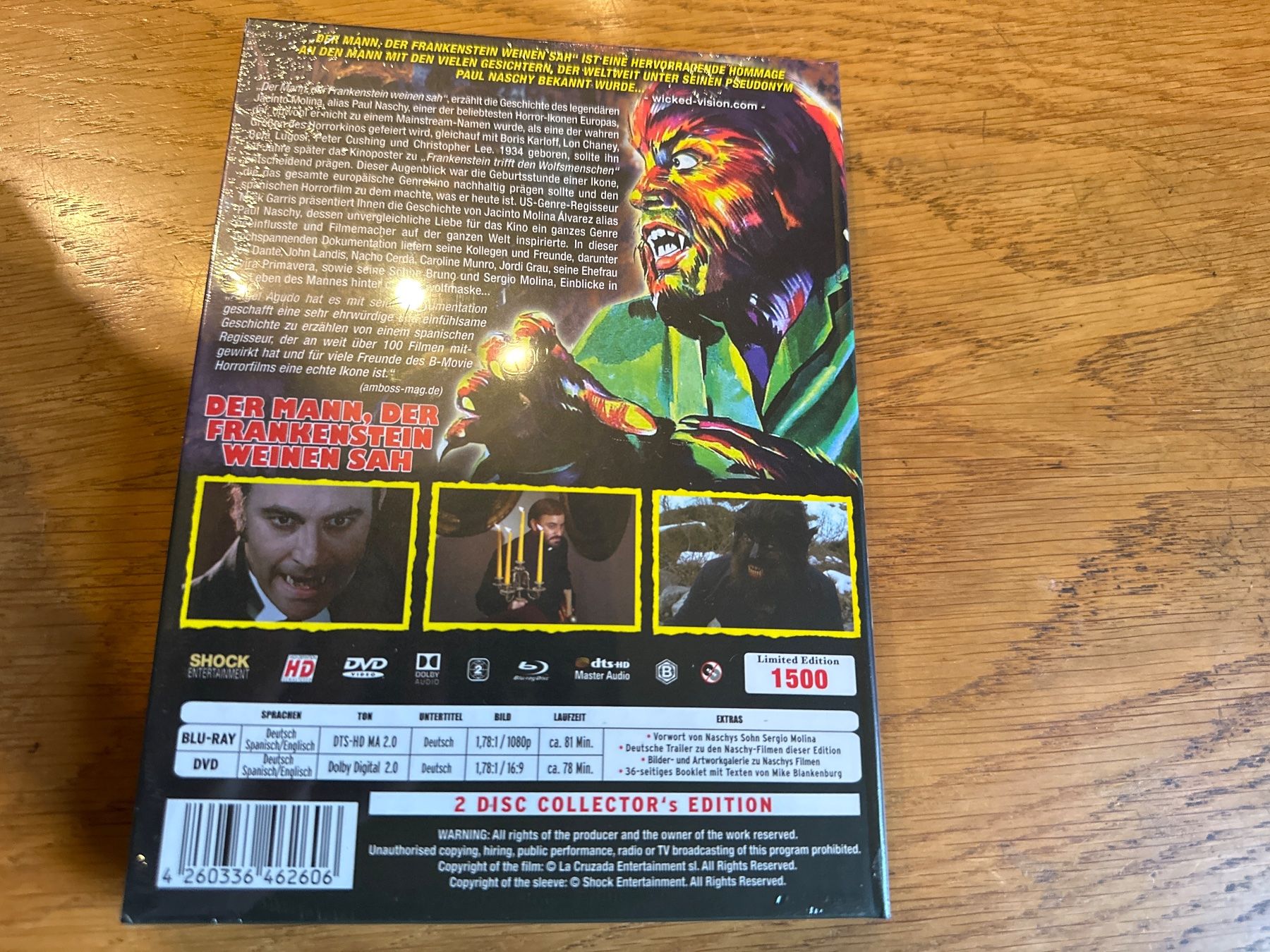 Tutti i DVDs: Der Mann der Frankenstein sah Shock Entertainment Mediabook – Nuovo e nell'imballaggio originale da Benken ZH venduto da Audi-erich 1