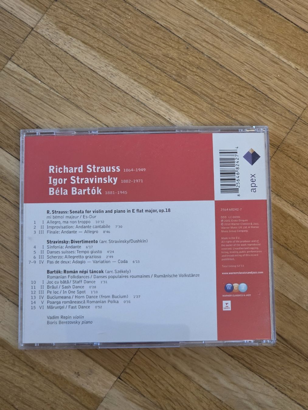 CD: CD: Repin & Berezovsky spielen Strauss, Stravinsky & Bartok – Usato da Aesch BL venduto da immon 1