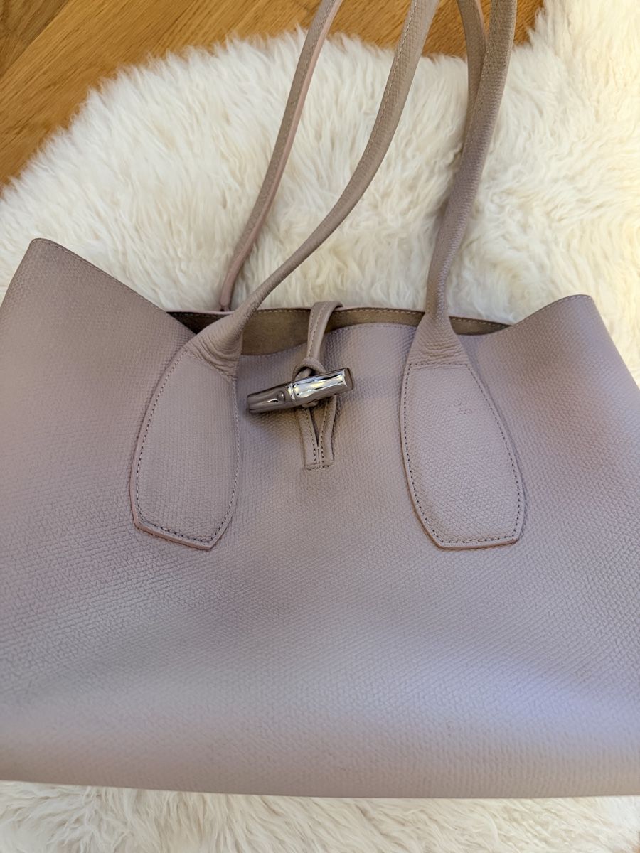 Longchamp Borse da donna: Grand sac Longchamp rose pale/ gris – Usato da Lausanne venduto da Meganelausanne