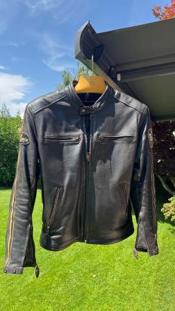 Veste en cuir Helston's Factory Rider homme