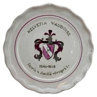 Assiette commémorative Helvetia Vaudoise 1848–1948 – Clarens