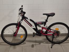 Velo Mountainbike schwarz rot gefedert 24 Zoll