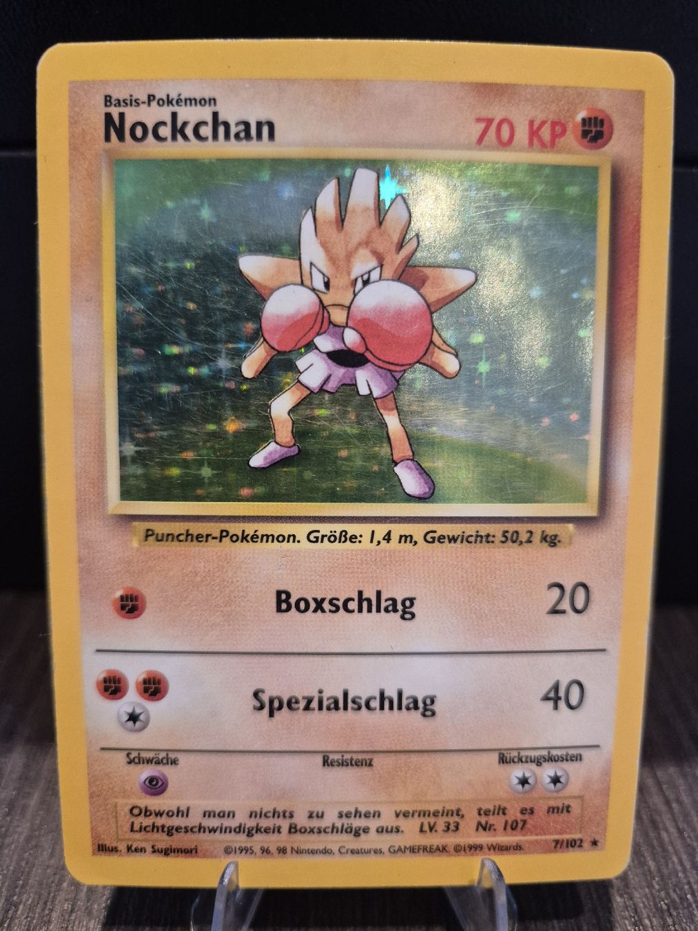 Pokémon Sammelbilder & Trading cards: Pokemon Nockchan Base Set Holo 7/102 – Gebraucht aus Luzern von Claike
