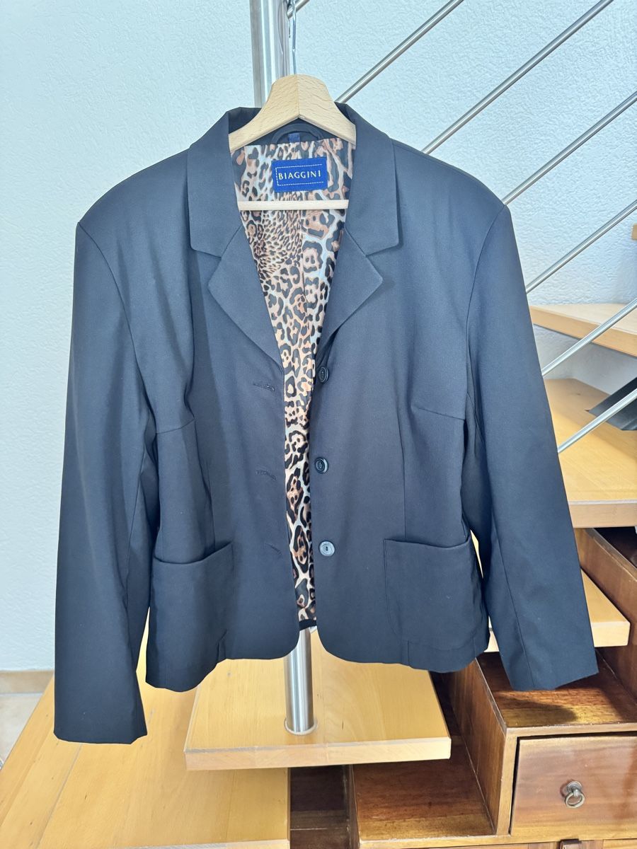 Giacche: blazer vintage noir avec intérieur léopard – Usato da Lonay venduto da nei_79jc 1
