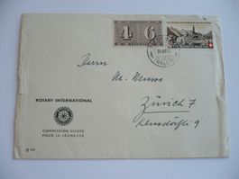 1943 Brief Rotary Jugendk. Riederalp -> Zürich SBK B20 + 258