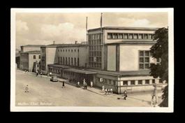 AK Meissen Elbe Bahnhof Echte Photographie ungelaufen