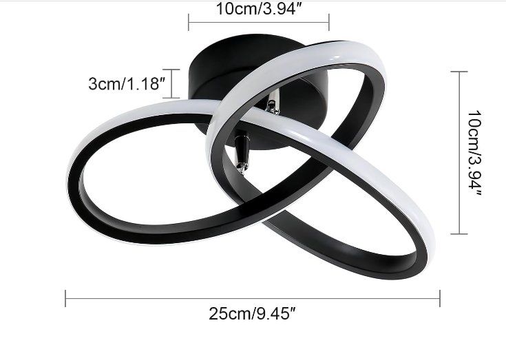 Lampadari & plafoniere: Moderne Deckenlampe Acryl Schwarz – Nuovo e nell'imballaggio originale da Châtelaine venduto da topshop.switzerland 3