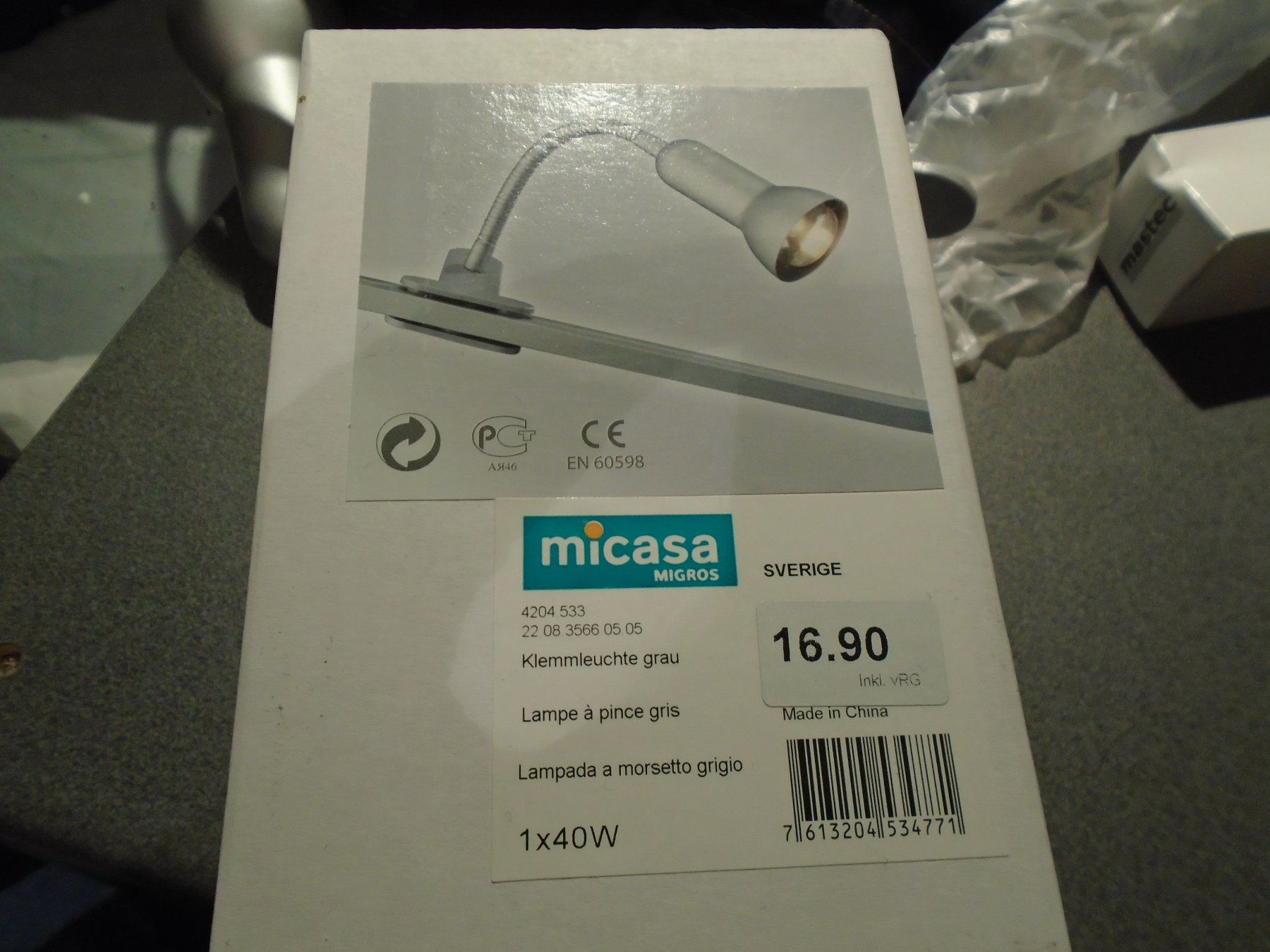 Lampes: Klemmleuchte grau, Migros – D'occasion à Zürich par abraxas1291 2