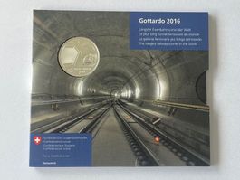 20 Franken 2016 Gottardo Gedenkmünze im Folder!!!