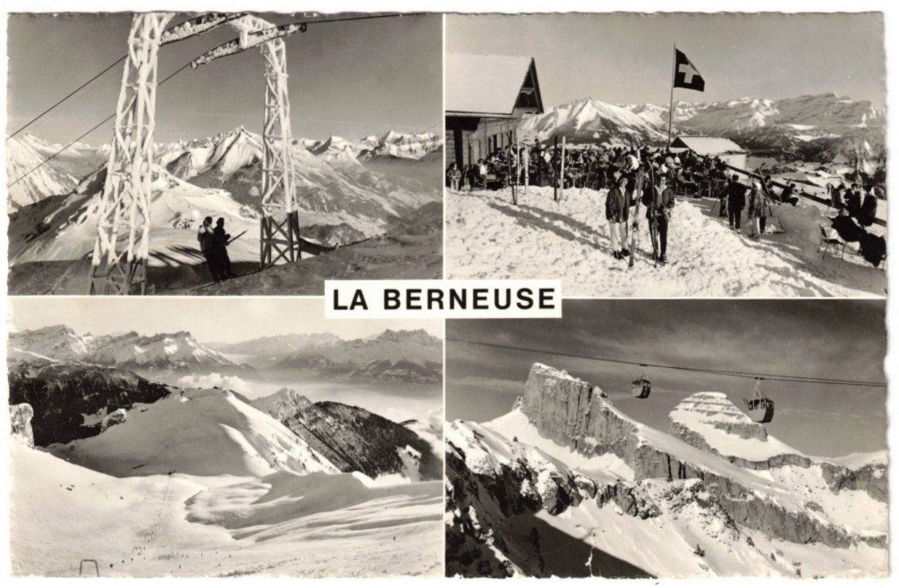 Ansichtskarten: Leysin - 4 Bild AK Berneuse – Gebraucht aus Binningen von Mountainrider