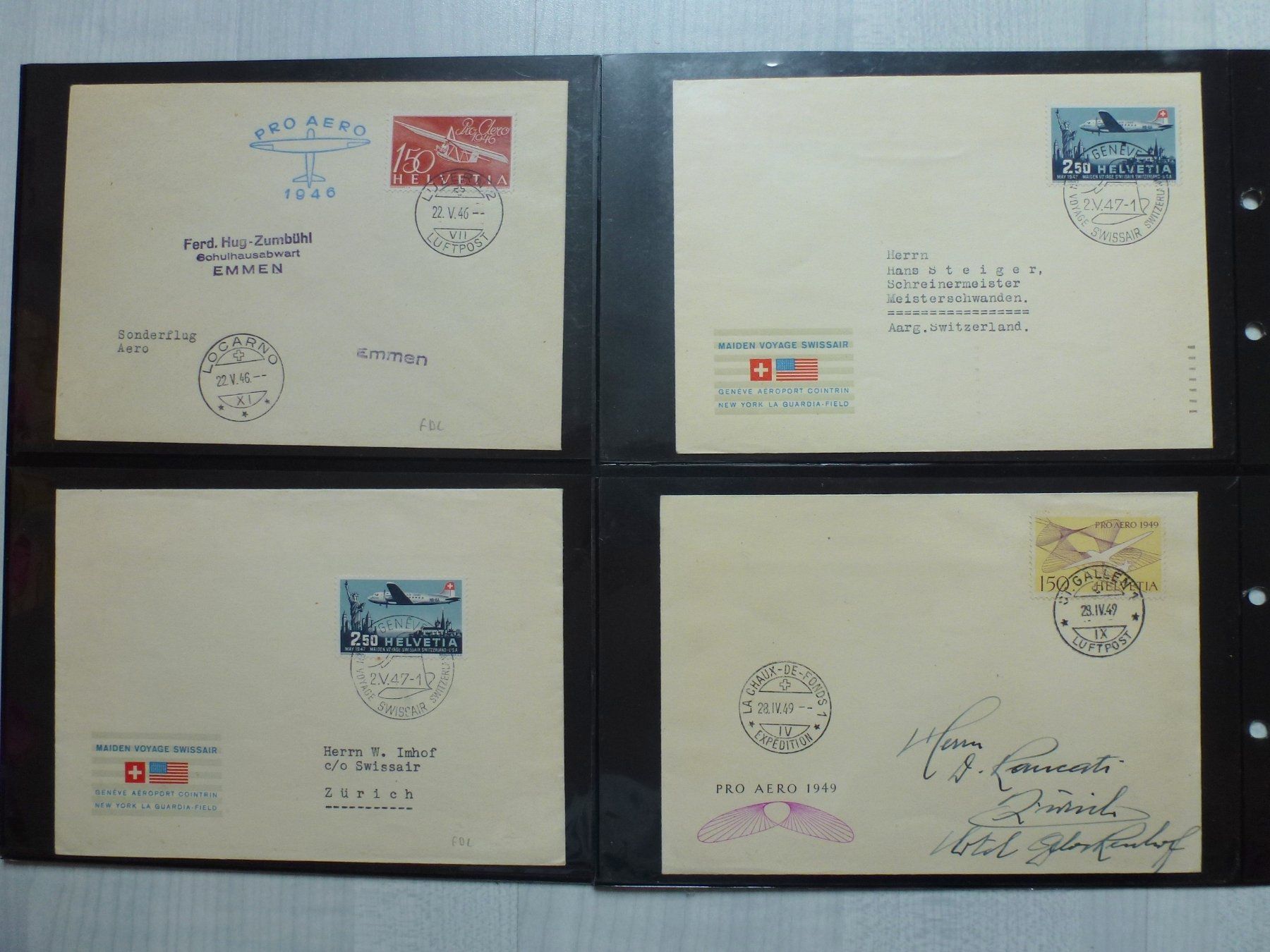 Tutti i francobolli: Lot ++ Interessante Schweizer Flugbeleg-Sammlung ab 1925 – Usato da Walkringen venduto da Casablanca777 6