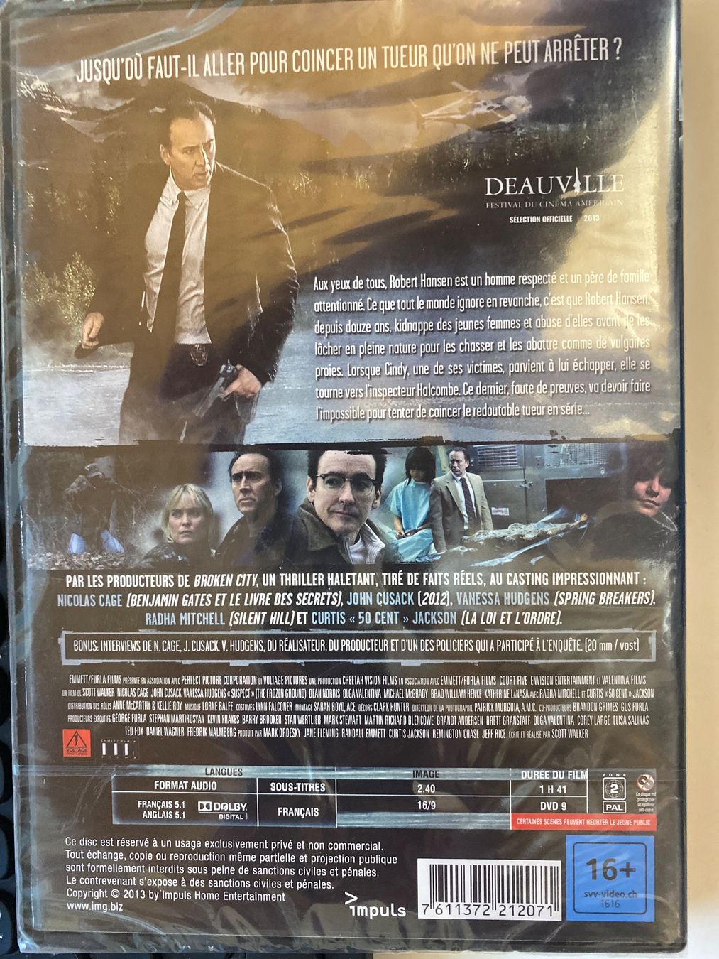 Alle DVDs: Suspect, DVD avec Nicolas Cage, sous blister – Neu und originalverpackt aus Le Brassus von cinema13 1