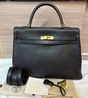 Hermes Kelly35 Black Clemence Ghw N LegitgrailsPaper