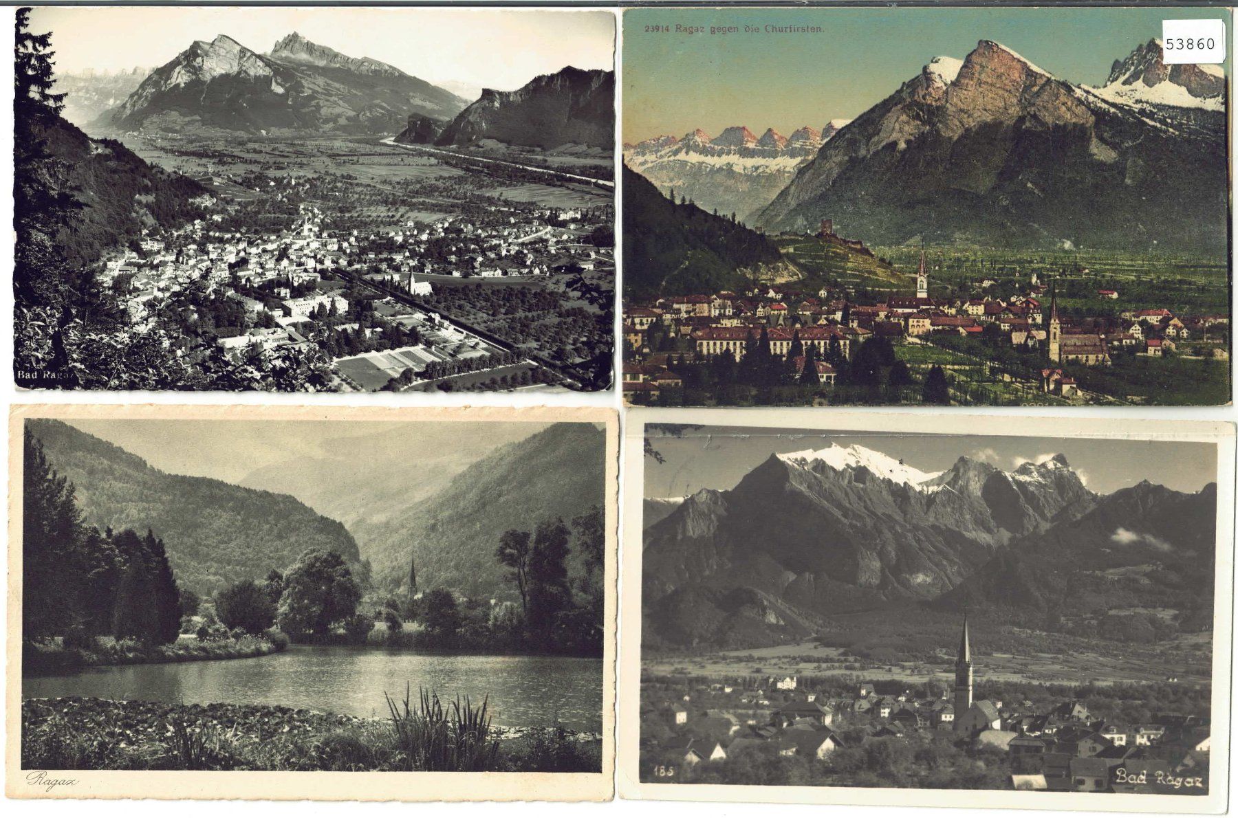 Cartoline postali: 4 AK - Bad Ragaz – Usato da Ettingen venduto da Kartenplanet
