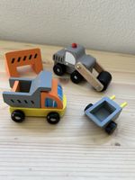 Wooden Construction Vehicles Toy Set for Kids - Spring Fun!