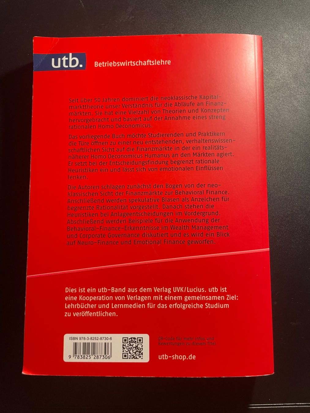 Libri: Behavioral Finance (2. Auflage) – Usato da Luzern venduto da sab_79vc 1