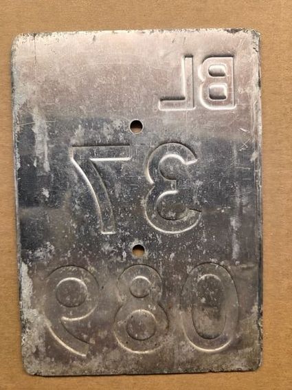Sachs Insegne: Velonummer BL 1990 gelb Mofanummer Plaque Mofa – Usato da Schenkon venduto da Uhu007 1