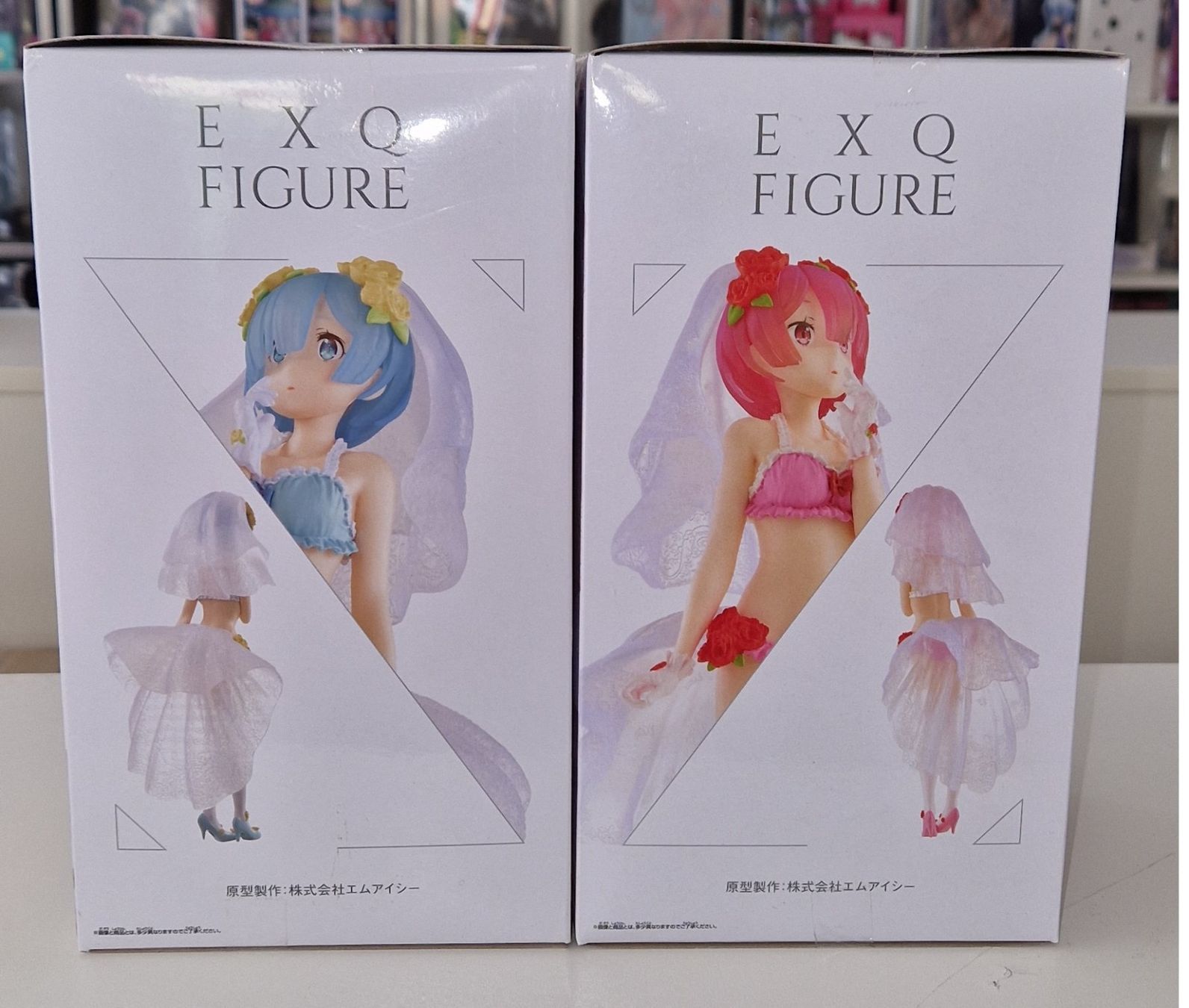 Bandai Statuette: Re:Zero EXQ Duo Rem + Ram 22 cm – Nuovo e nell'imballaggio originale da St-Imier venduto da ATTAKSHOP 6