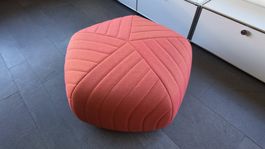 Muuto Five Pouf, Kvadrat Remix Mandarine, 88 × 88 cm