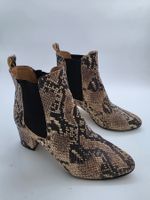 Bottines Maison 123 en cuir imprimé python – Taille 37