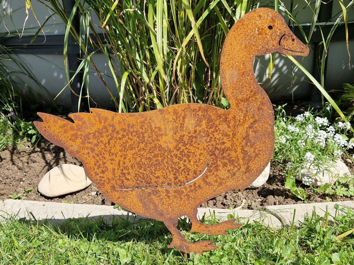 Alle Dekorationen: Gartenstecker Gans Rost 60cm – Neu und originalverpackt aus Matzendorf von Gartendeko-Shop
