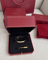 Cartier Love Armband, Gelbgold, Gr. 16, Full Set