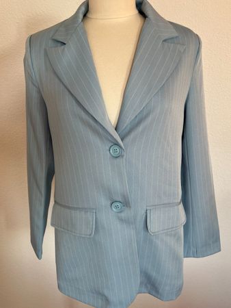 AMY&CLO Paris Blazer in Gr. M, Hellblau/Weiss, NEU