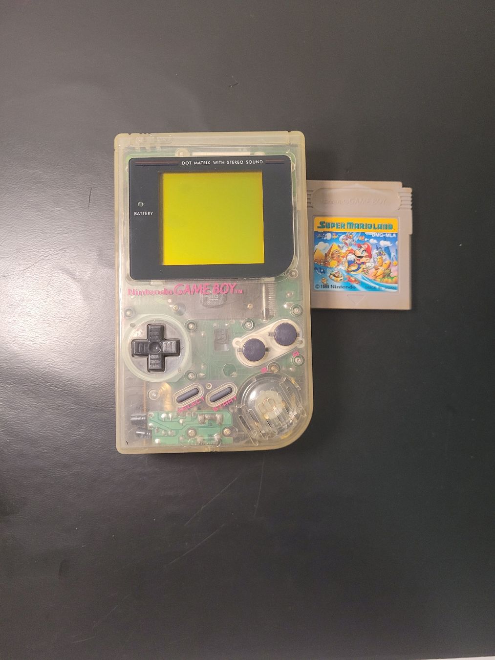 Nintendo Konsolen: Gameboy Classic Transparent + Super Mario land  ab. 1 chf – Gebraucht aus Meyrin von Retro-GZ
