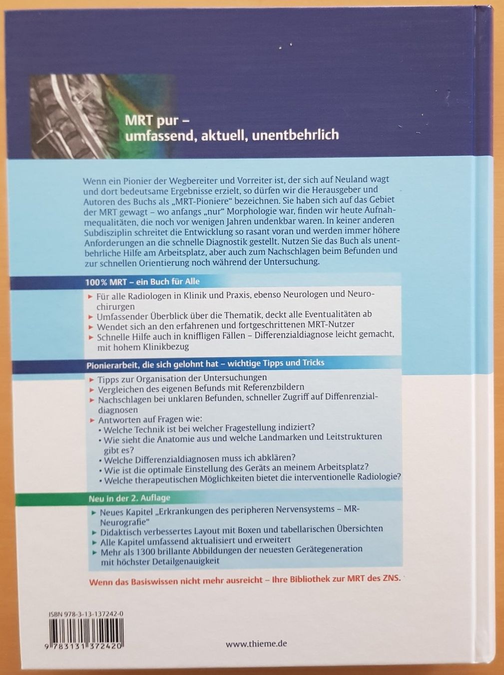 Libri: Sachbuch "MRT des Zentralnervensystems" – Usato da Schaffhausen venduto da asyouwestley 1