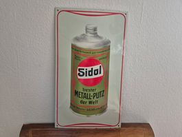 Emailschild Sidol Metall Putz Reiniger Retro Emaille Schild