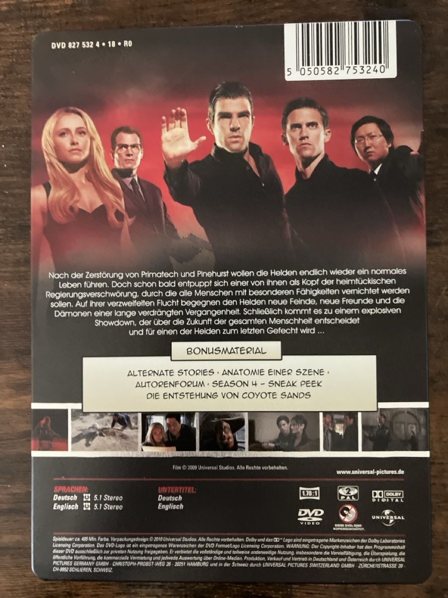 Tutti i DVDs: Heroes S3.2 DVD – Usato da Glarus venduto da Jhuber78 1