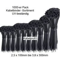 Kabelbinder Sortiment UV-Beständig 1000-teilig nur 19.90.-