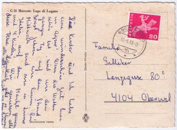 Cartes postales: Morcote – D'occasion à Binningen par Mountainrider 1