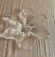 Centre de table vintage en verre transparent - Élégant