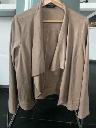 Edle Wildlederimitat Jacke, Grösse 44, Top Zustand!