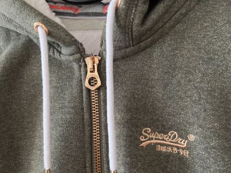 Superdry Kapuzenjacke 36 Damen grün/gold