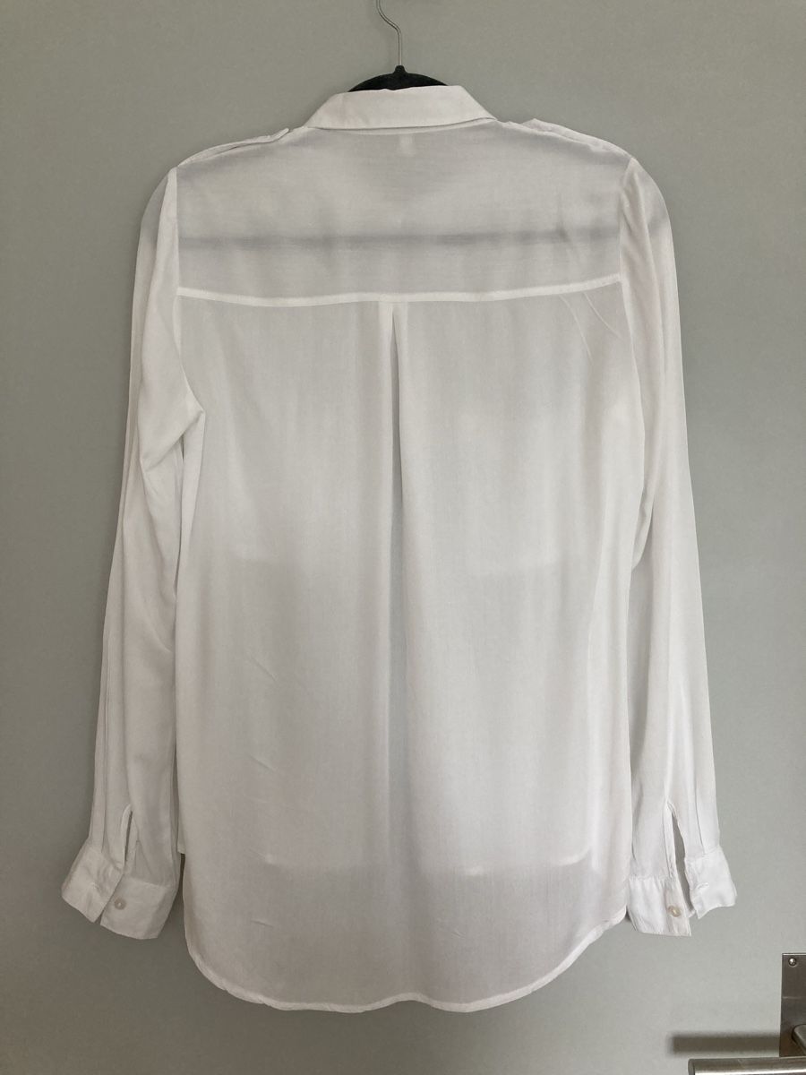 Bershka Blusen: Bershka Bluse weiss, Gr. S – Gebraucht aus Schlieren von cotopaxi06 1