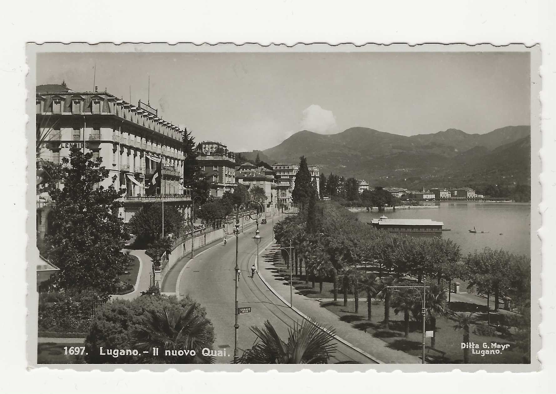 Cartoline postali: LUGANO    IL NUOVO QUAI   1935 – Usato da Küttigen venduto da rolypo