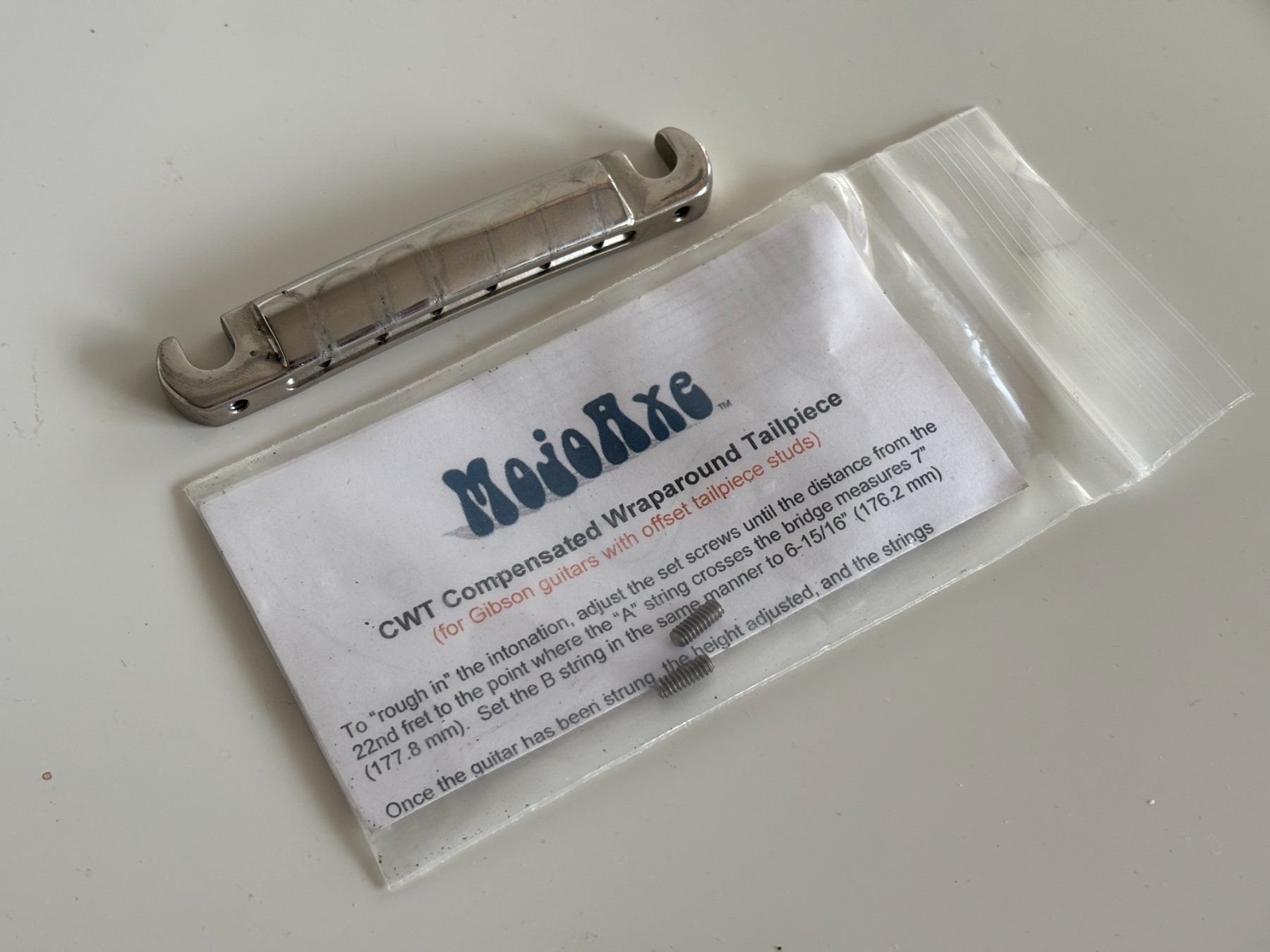 Strumenti musicali: Mojoaxe Compensated Wraparoud Tailpiece Gibson Les Paul 50s – Usato da Basel venduto da Goldenera777