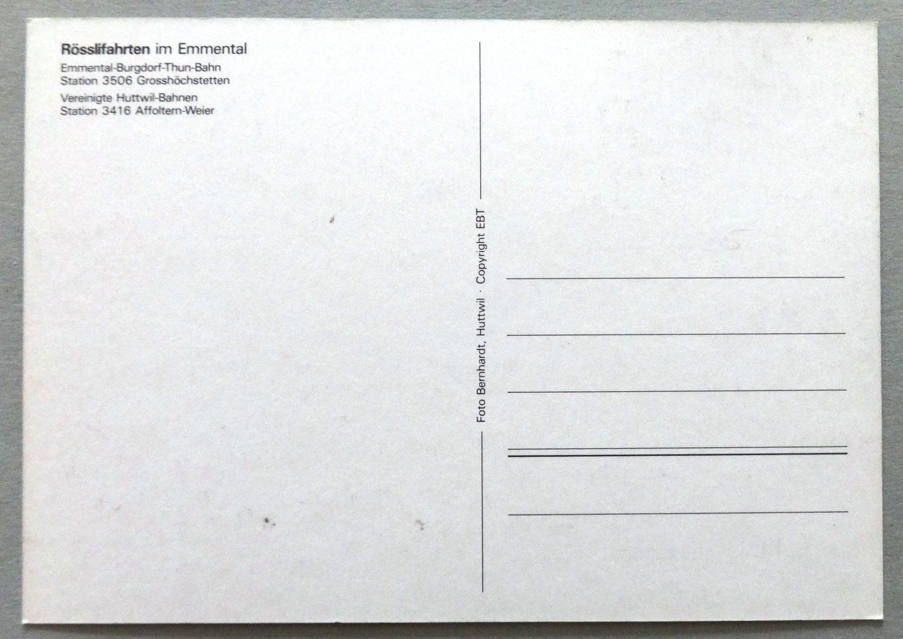 Cartoline postali: Rösslifahrten im Emmental – Usato da Fétigny venduto da Billy2miny 1