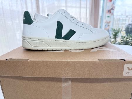 Veja V-12 Leder Sneaker Gr. 40 Neu Weiss/Grün