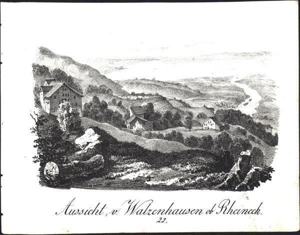 Incisioni: Walzenhausen Lithographie von Pecht – Usato da Rafz venduto da Helvet32