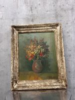 Gemälde Blumenstrauss mit Krug signiert H. Grieder 51